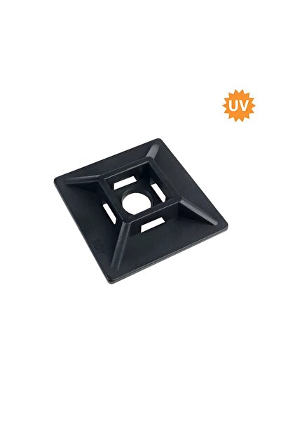 Braytron SUPORTI pt BRIDA, CU ADEZIV 28x28mm PA66-UV NEGRU 100BUC/PAC