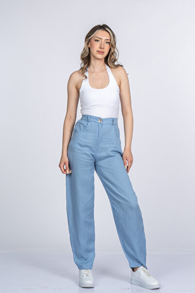 MissVina Alina Narrow Leg Balloon Form Linen Trousers 30398