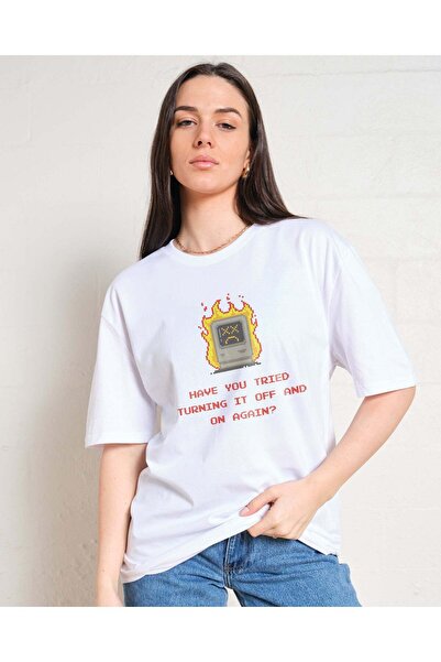 Harmandar Tricou cu croială confortabilă Off And On – Design imprimat în stil...