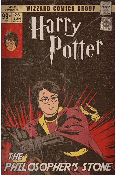 ESLEM Harry Potter Felsefe Taşı Poster Çizgi Roman Kalın Kağıt Baskı Duvar Ta...