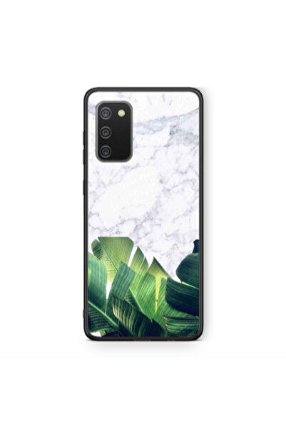 Other Samsung A02s Marble Laves Black Glossy Θήκη