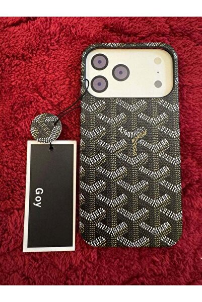 Generic iPhone 17 Pro Max Luxury Patterned Shockproof Case Black