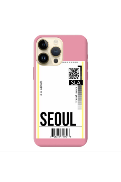 Other Apple iPhone 13 Pro Max Seoul Travel More Pink Colored Silicone TPU Θήκη