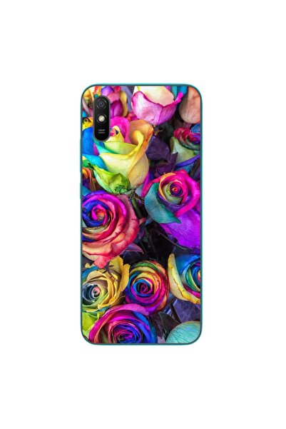 OEM Case compatible with Xiaomi Redmi 9A Silicone Gel Tpu Colorful Roses Pattern