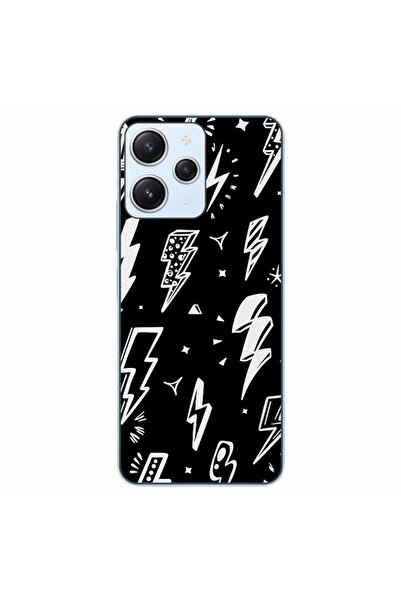 OEM Case compatible with Xiaomi Redmi 12 4G Silicon Gel Tpu Lightnings Pattern