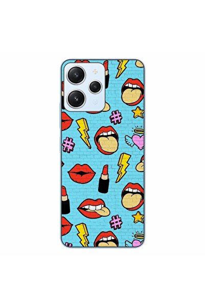 OEM Husa compatibila cu Xiaomi Redmi 12 4G Silicon Gel Tpu Model Pop Art Lips