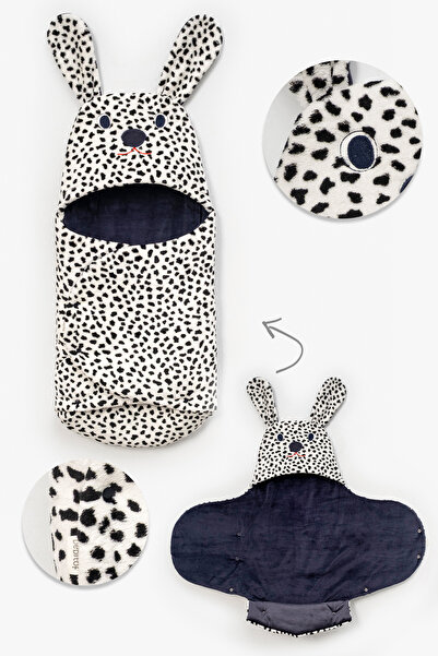 Bebitof Dalmatian Rabbit Patterned Fiber-Filled Swaddle