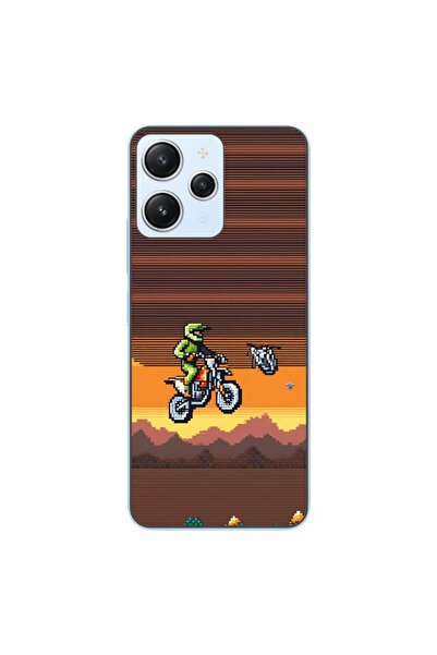 OEM Θήκη συμβατή με Xiaomi Redmi 12 4G από σιλικόνη TPU με σχέδιο Pixel Art M...