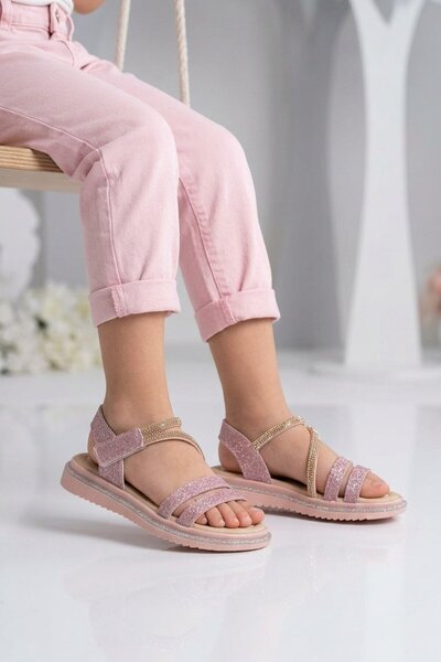 AYAKMOD Powder Glitter Orthopedic Girls' Sandals 26A94 P
