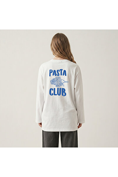 Grafftee Clothing Μακρυμάνικο μπλουζάκι Nubarco White Oversize με φαρδιά γραμ...
