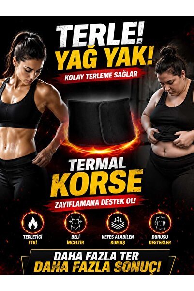UYDEE Termal Terletme Korsesi Bel Göbek Toparlayıcı Sauna Etkili Neopren Zayıflama Korsesi Yağ yakım destekleyici korse Karın sıkılaştırıcı korse Bel korse Vücut şekillendirici korse