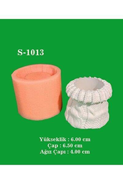 AnkaHobiMarket Örgü Desenli Saksı Silikon Kalıp (S1013)