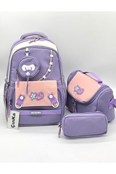 Çınka Bags Luxury Accessory Detailed Thermal Lunch Bag and Pencil Case Girls'...