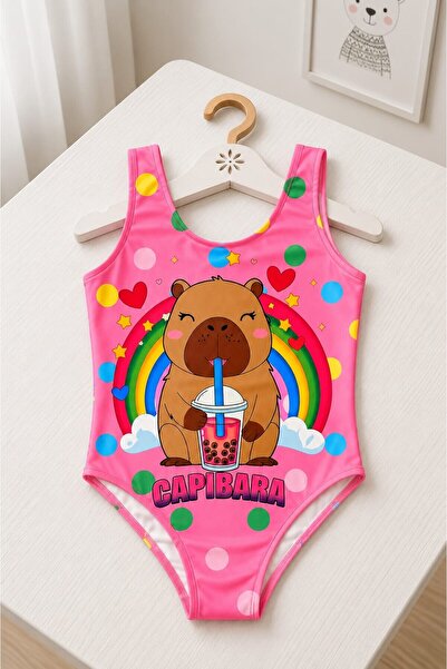 My Kids Wear Kız Çocuk Tatil Yıldızı Tek Parça Mayo 12824