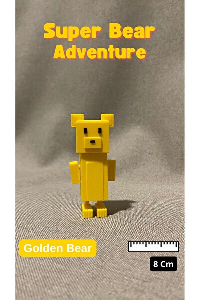 3D Ekspres Super Bear Adventure Golden Bear Figür Oynar Eklemli Figür Süper Ayı 8 Cm