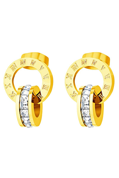 PRETTY LITTLE LADY Designer Earrings, 18K Gold Plated Steel