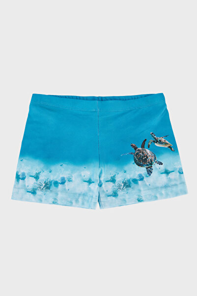 SLIPSTOP Caretta Desenli Beli Lastikli Boxer Mayo Short Erkek Çocuk MAYO SHOR...