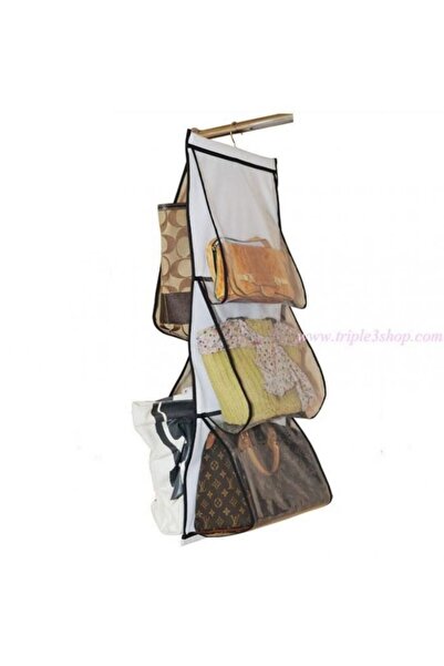Generic Hanging Handbag Organizer for Closet – Foldable Wardrobe Storage Orga...