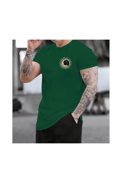 classy moda Άνετη εφαρμογή, Oversize, Μίνιμαλ μπλούζα με στάμπα μπροστά, κοντ...