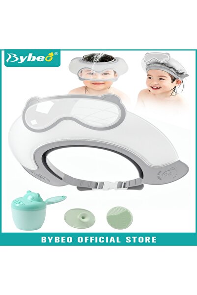BYBEO 3 PCS Kids Bath Shampoo Set, Baby Shower Cap, Shower Cup with Hair Sham...