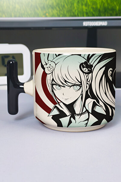 ZipZap كوب سيراميك فاخر مطبوع عليه Danganronpa (قطعة واحدة) بمقبض أسود خاص عل...