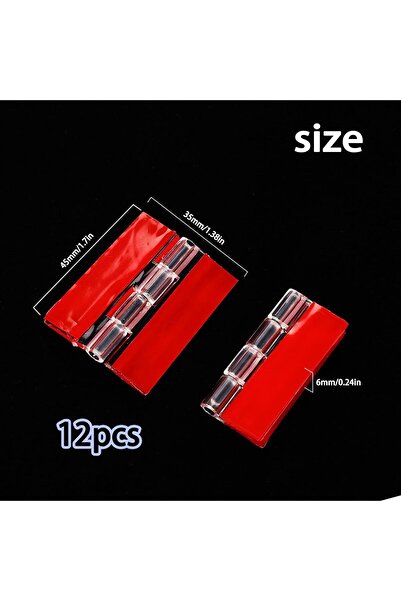Arabest 12 Pcs Acrylic Self Adhesive Small Transparent, Continuous Hinge Tool...
