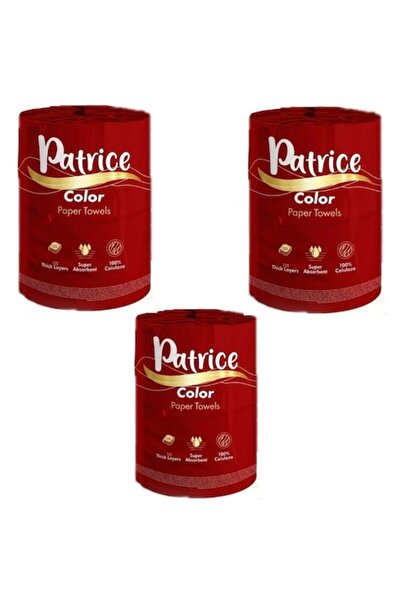 Patrice Set de 3 role de prosoape de hârtie colorate, super absorbante, 100% ...