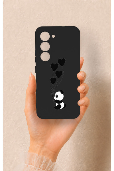 Vip Case Tecno Spark 40 Pro Uyumlu Kalpli Panda Desenli Silikon Kılıf