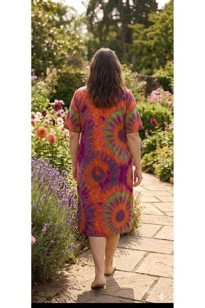 ÖNE BUTİK Women's Summer Viscose Short Sleeve Dress Li̇kapa