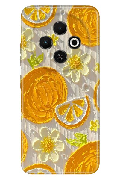 TECNO Spark 30C (KL5n) Kılıf Lemon Temalı Desenli Darbe Emici Silikon