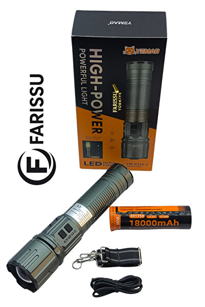 farissu YEMAO YM-G920-2 80W 8000 Lümen Şarjlı LED El Feneri