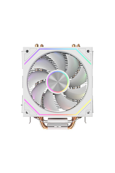Strong M5-PRO 12cm ARGB Fanlı 4 Bakır 135W Kule Tipi İşlemci Fanı Beyaz (Argb to sata hediyeli)