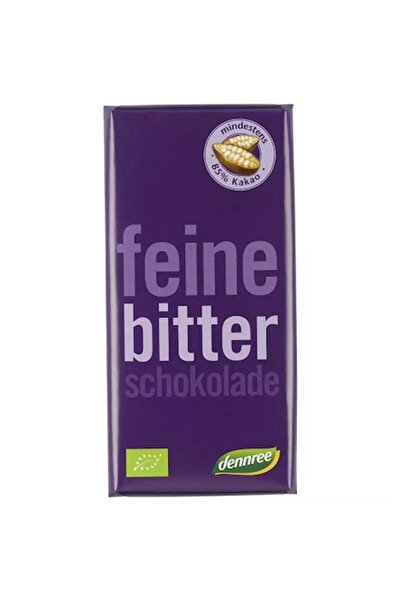 Dennree Ciocolată neagră organică 85% Vegană 100 g
