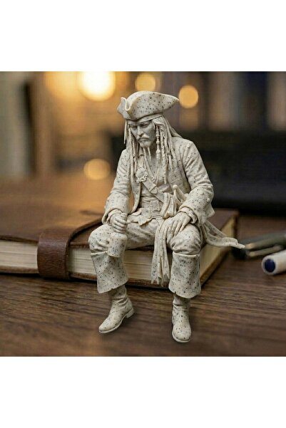 joiecreatif Jack Sparrow Dekoratif 3D Baskı Figür – Koleksiyonluk Korsan Kara...