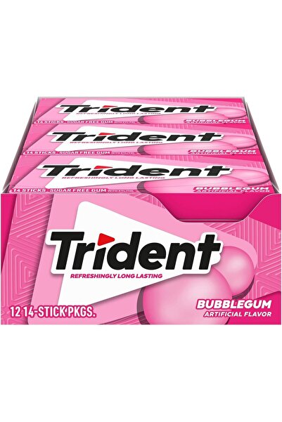 Trident New Sugar-Free Gum, 14 Pieces, 12 Packs (Total 168 Pieces)