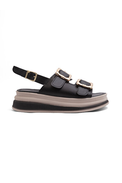 Mamito Ayakkabı Smh 319 Double Buckle Adjustable High-Sole Sandals
