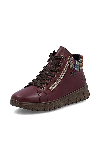 Rieker Ghete dama din piele naturala impermeabile grena N1305-35