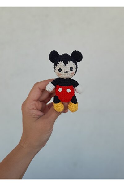 Amigurumi mickey mouse el yapımı anahtarlık