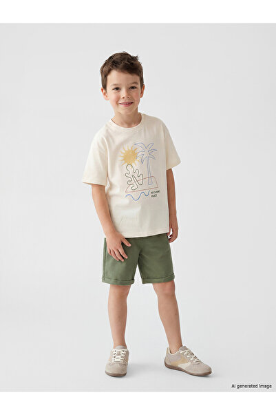 LC Waikiki Vizyon New Season Printed Boys' T-Shirt and Shorts