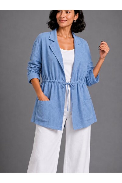MENSAR OTANTİK Lace-Up Linen Jacket Standard Size 38/44
