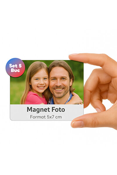OEM Magneti Foto 5x7 Set 5 Buc, Hartie Foto Lucioasa Premium, Cu Fotografii P...