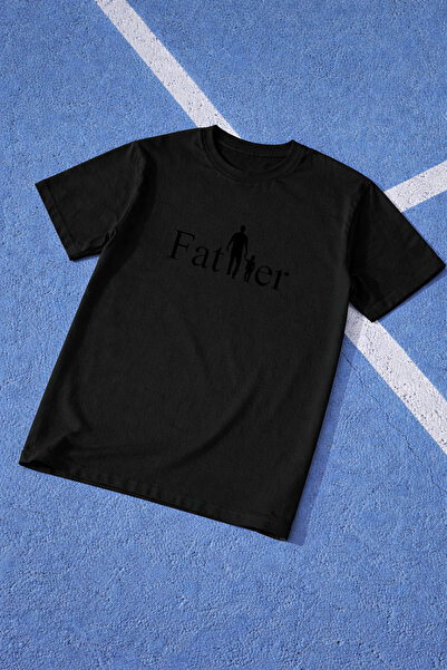 LORVEX Dad T-Shirt Father's Day Oversize 100% Cotton Printed Men's T-Shirt Co...