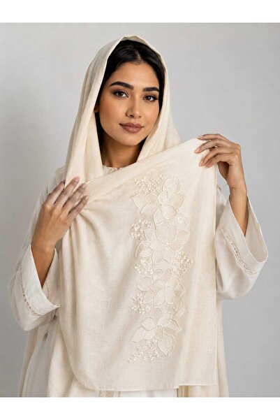 Veil Designer Rozza Two-Layered with Embroidery on Both Sides Japanese Fabric...