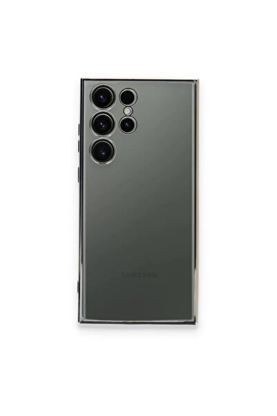 Samsung Galaxy S24 Ultra Kılıf Razer Lensli Silikon - Gümüş