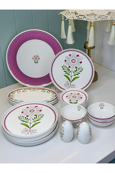 cicizuccaciye Rona 23 Parça 6 Kişilik Porselen Kahvaltı Takımı