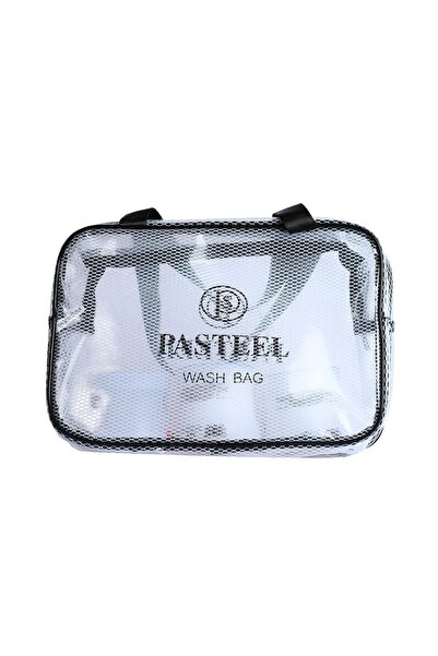 pasteel Transparent Laundry Bag, Toiletry Organizer Bag, Mesh with Zipper, Ha...