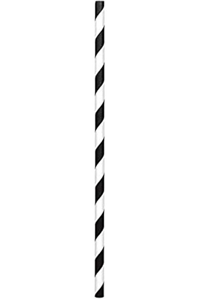 AMSCAN Paper Straws, 24 Pieces, Black Color