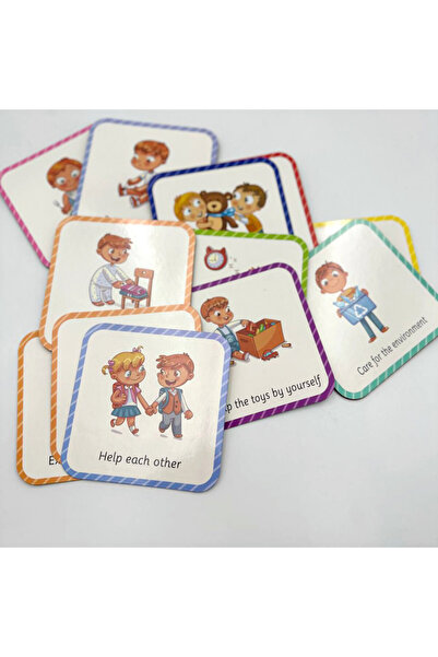 Puzzle انجليزي بطاقات اداب - بطاقات لصق مغناطيسية مربعة - 26 قطعة