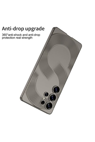 Rivor Samsung Galaxy S25 Ultra Uyumlu Kılıf Kamera Çıkıntılı Ultra İnce S Desenli Darbe Emici Sert PC Kapak