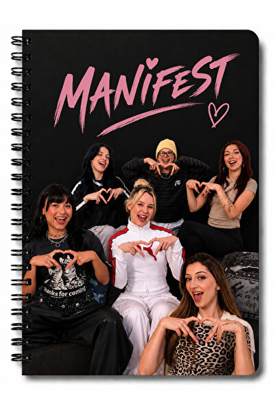Panda * Manifest A5 Side Spiral Notebook – 80 Sheets Lined Notepad School Not...